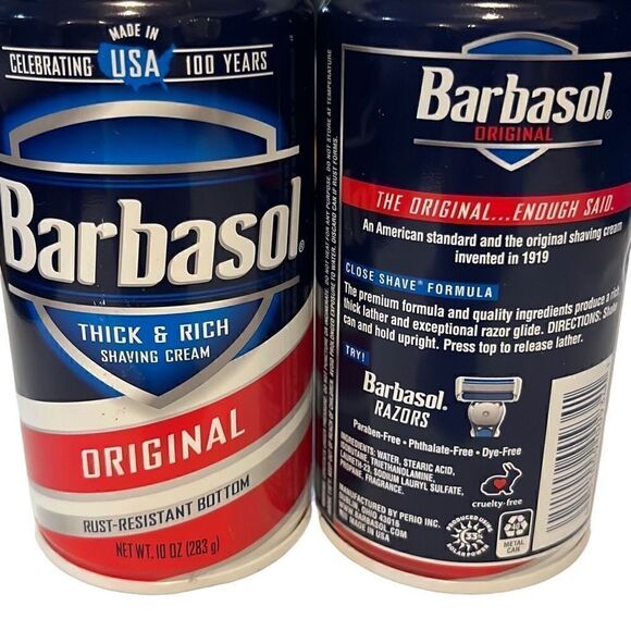 Barbasol Original Thick & Rich Shaving Cream for Men 10 Oz ( Pack of 2) - Picture 2 of 2